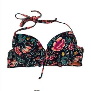 Xhilaration floral print bikini swim top size small